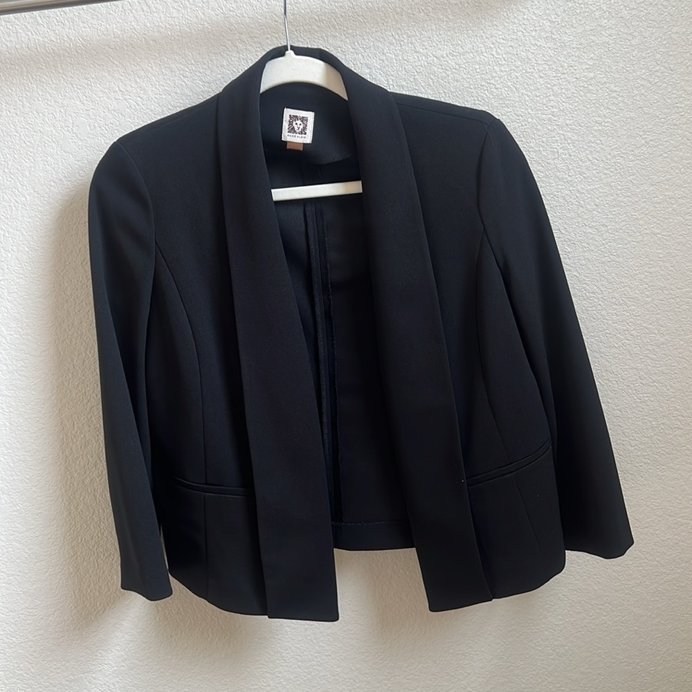 Black short suit coat